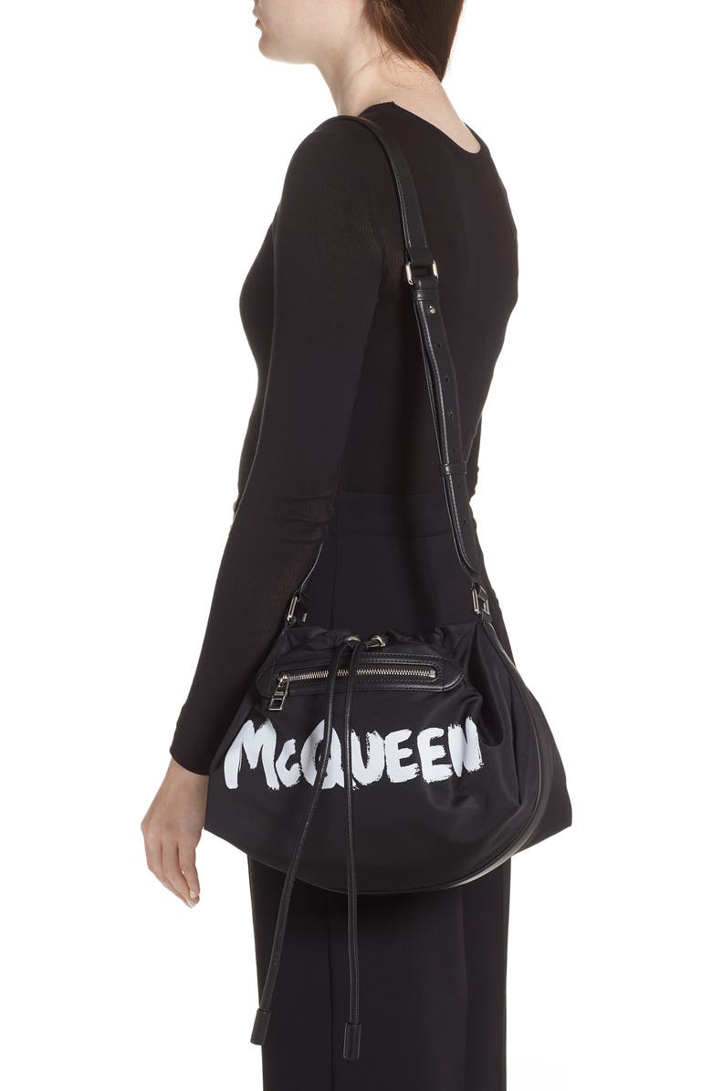 McQueen Small The Bundle Nylon Shoulder Bag, Alternate, color,