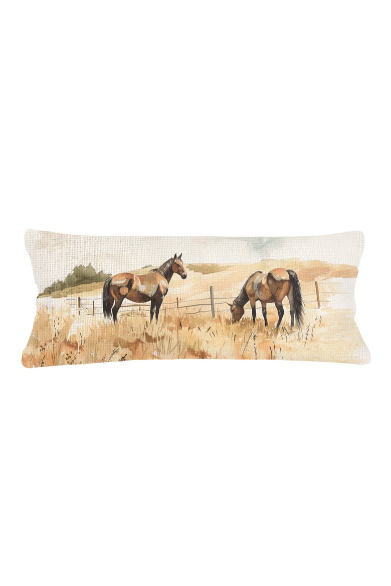 Dune Stone Linen Pillow with Down Insert, Main, color, Brown