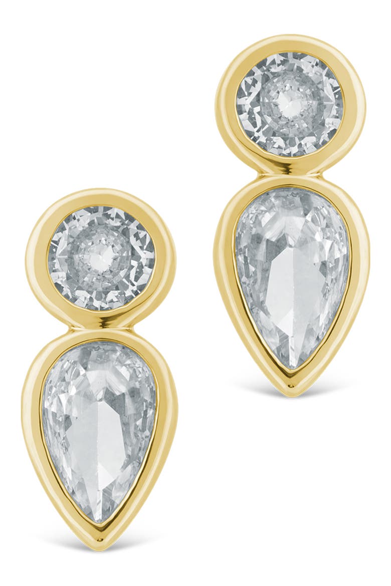 Helen Teardrop Duo Stud Earrings, Alternate, color, GOLD