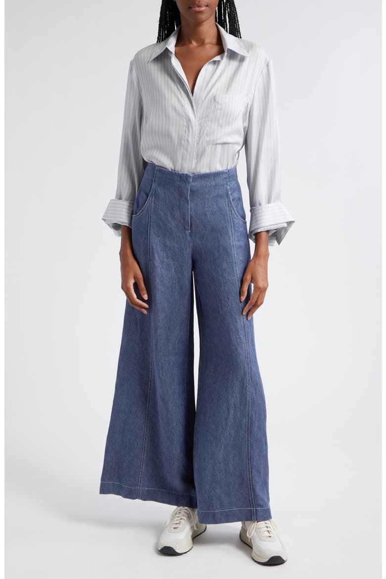 Demie Wide Leg Hemp Jeans, Alternate, color, MEDIUM INDIGO