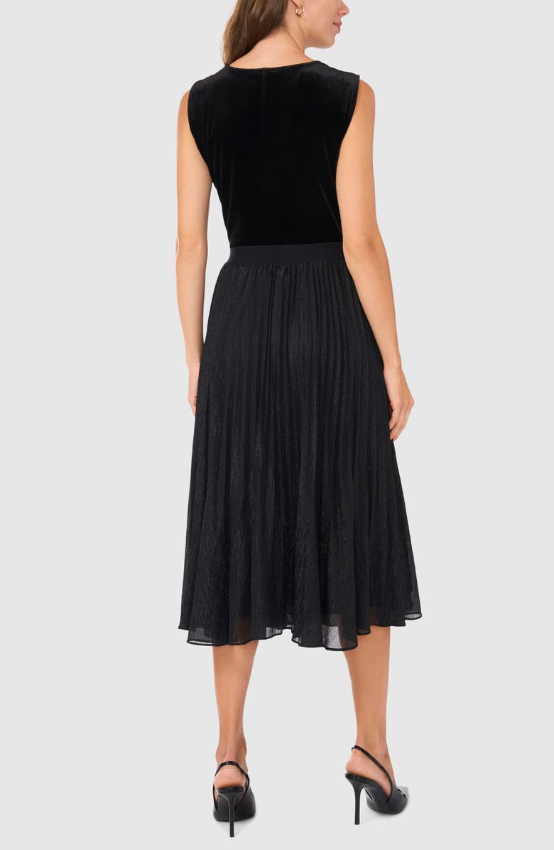 Halogen<sup>®</sup> Metallic Sparkle Release Pleat Midi Skirt, Alternate, color,