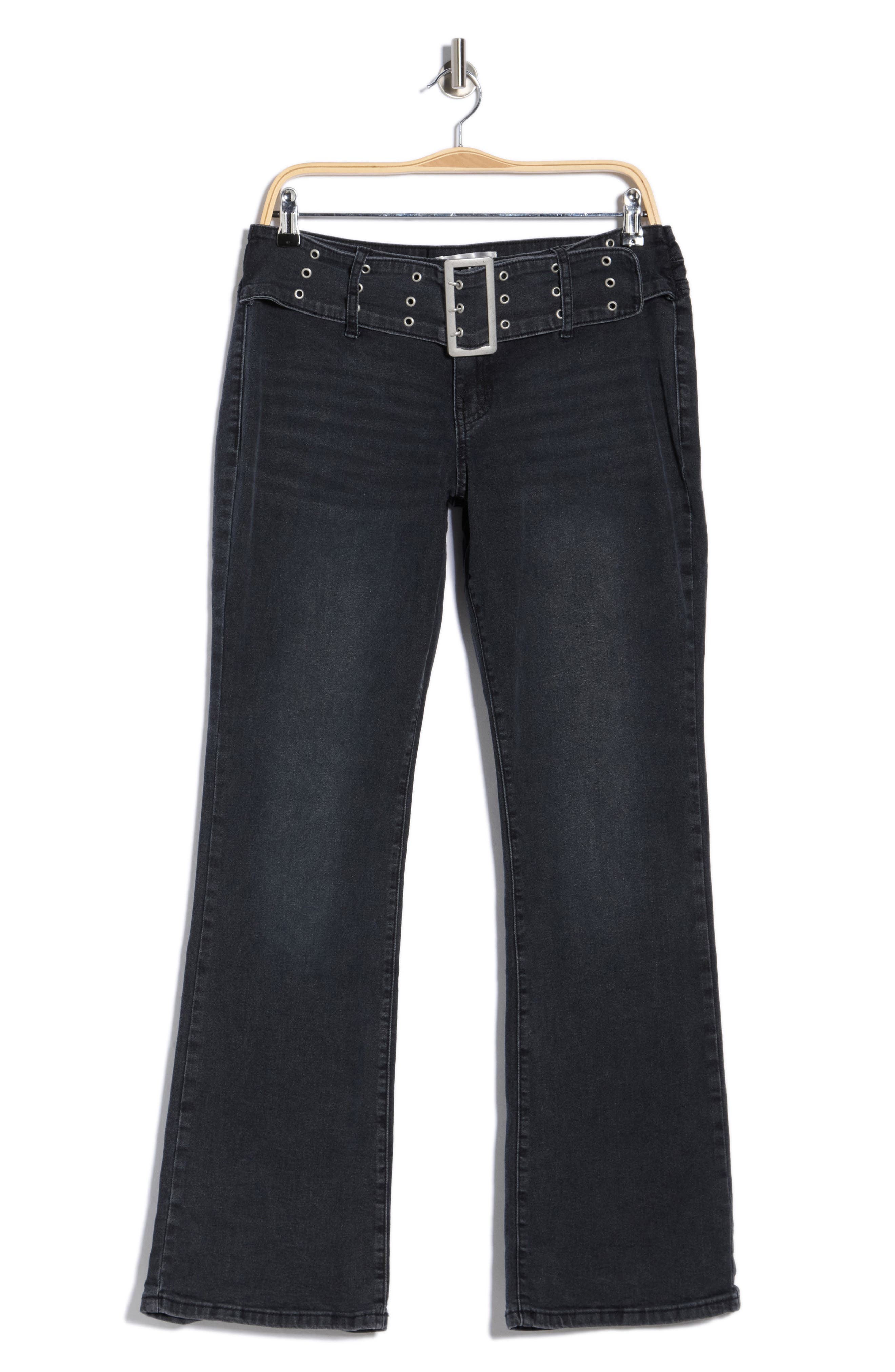 Madden Girl Belted Bootcut Jeans
