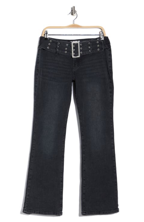 Belted Bootcut Jeans
