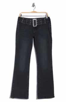 Madden Girl Belted Bootcut Jeans