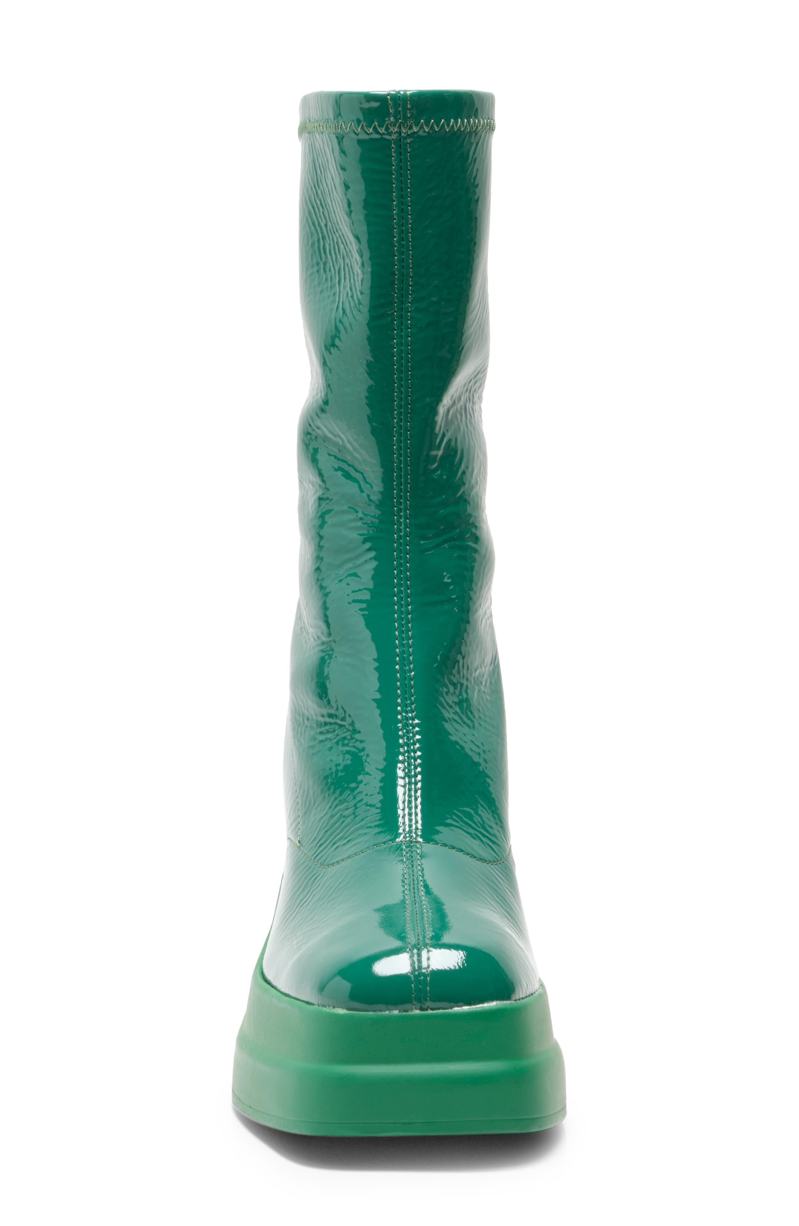 Free People Double Stack Platform Bootie, Alternate, color, Emerald