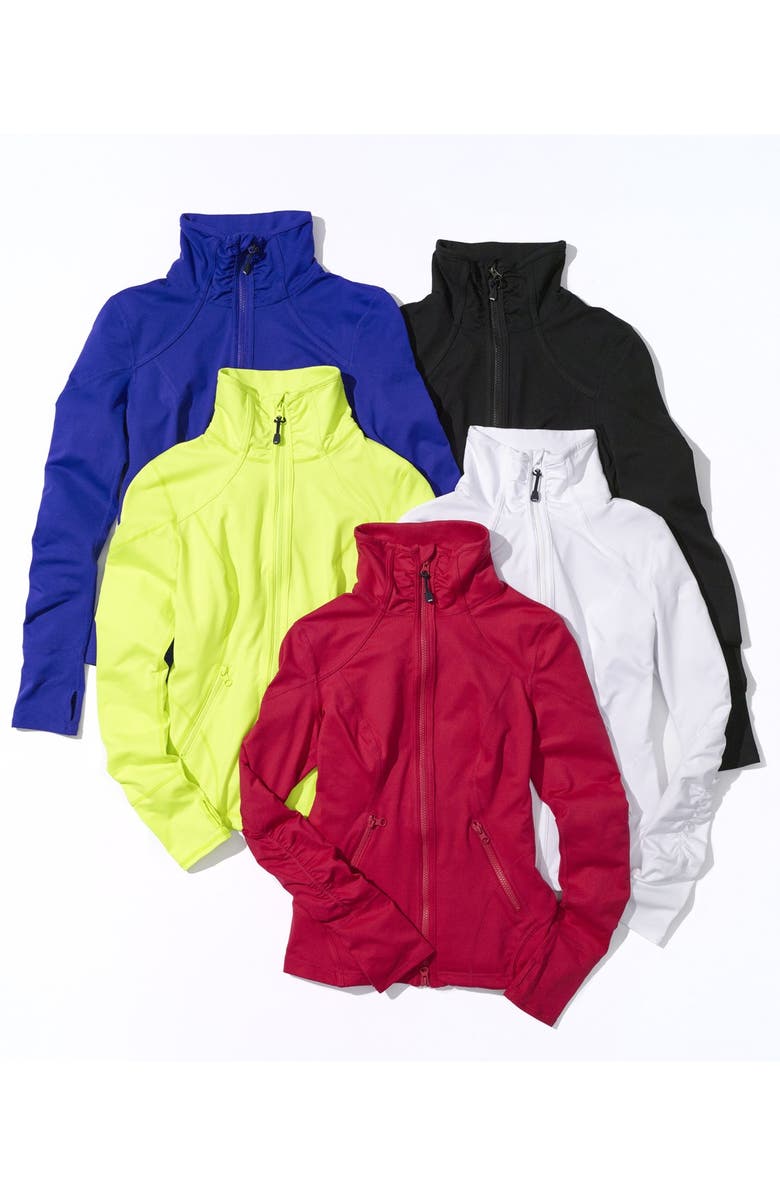 Zella 'Flirt' Ruffle Back Jacket, Alternate, color,