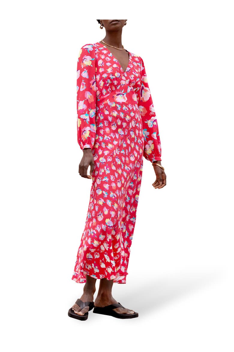 Floral And Spot Mix Dress, Alternate, color, Pink