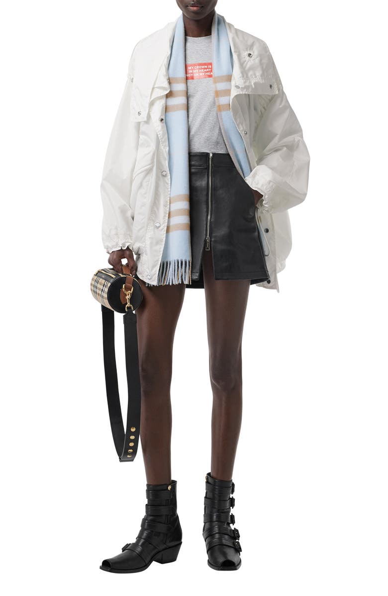 Burberry Giant Icon Check Cashmere Scarf, Alternate, color, 