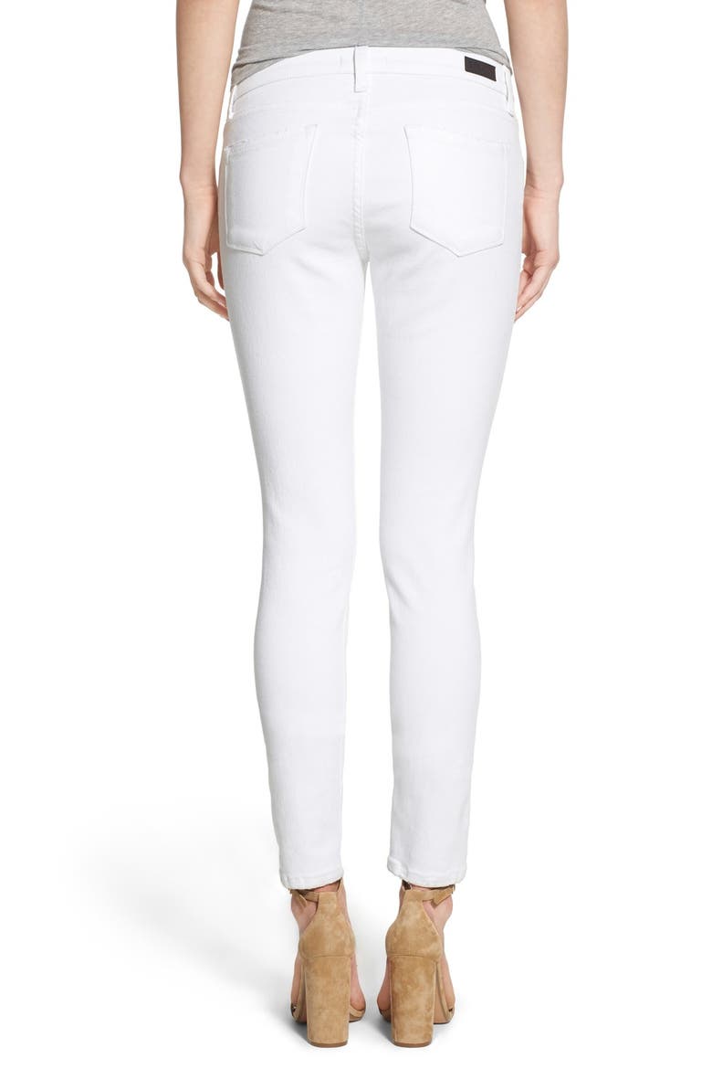 'Amy' Destroyed Skinny Jeans, Alternate, color, WHITE