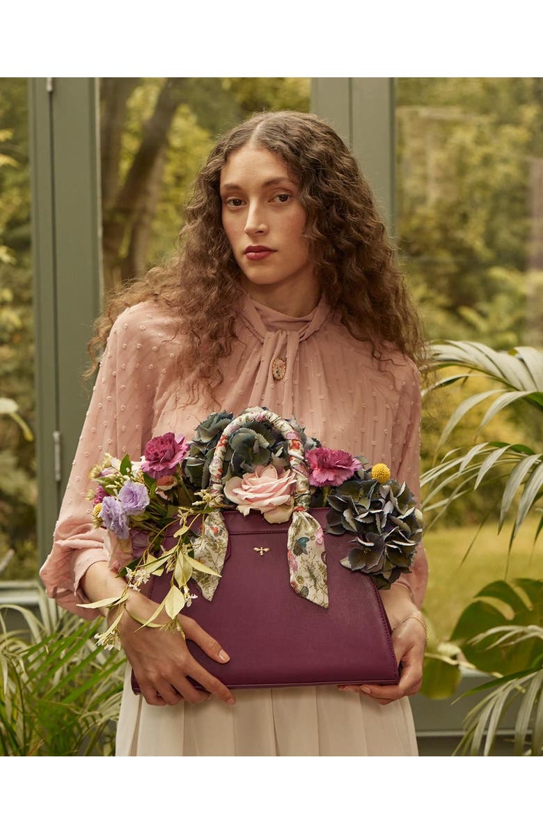 Fable England Floral Engravings Large Plum Tote, Alternate, color, Purple