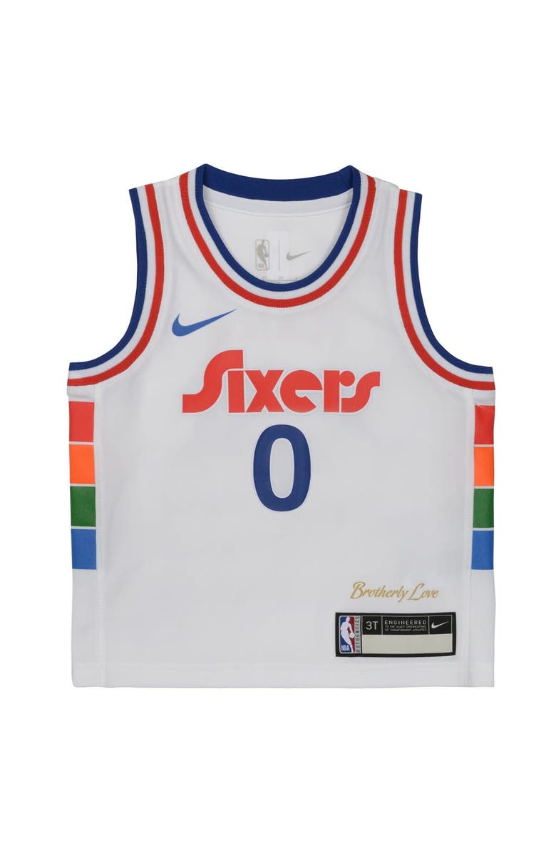 Nike Preschool Nike Tyrese Maxey White Philadelphia 76ers 2024/25 Swingman Player Jersey - City Edition, Alternate, color, 
