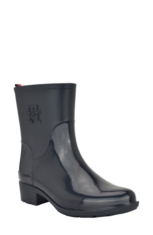 Tommy Hilfiger Crest Rain Boot In Black