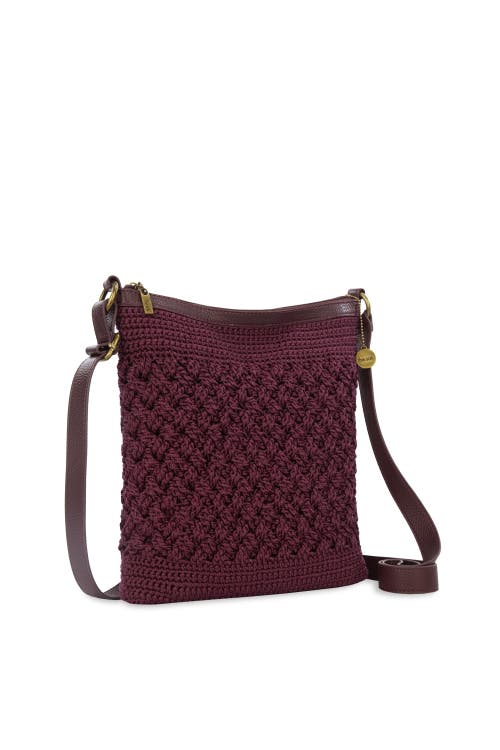 The Sak Lucia Crossbody Hand Crochet Bag In Burgundy