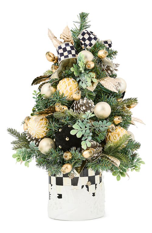 Mackenzie-childs Mackenzie Childs Courtly Noel Illuminated Tabletop Christmas Tree In Green
