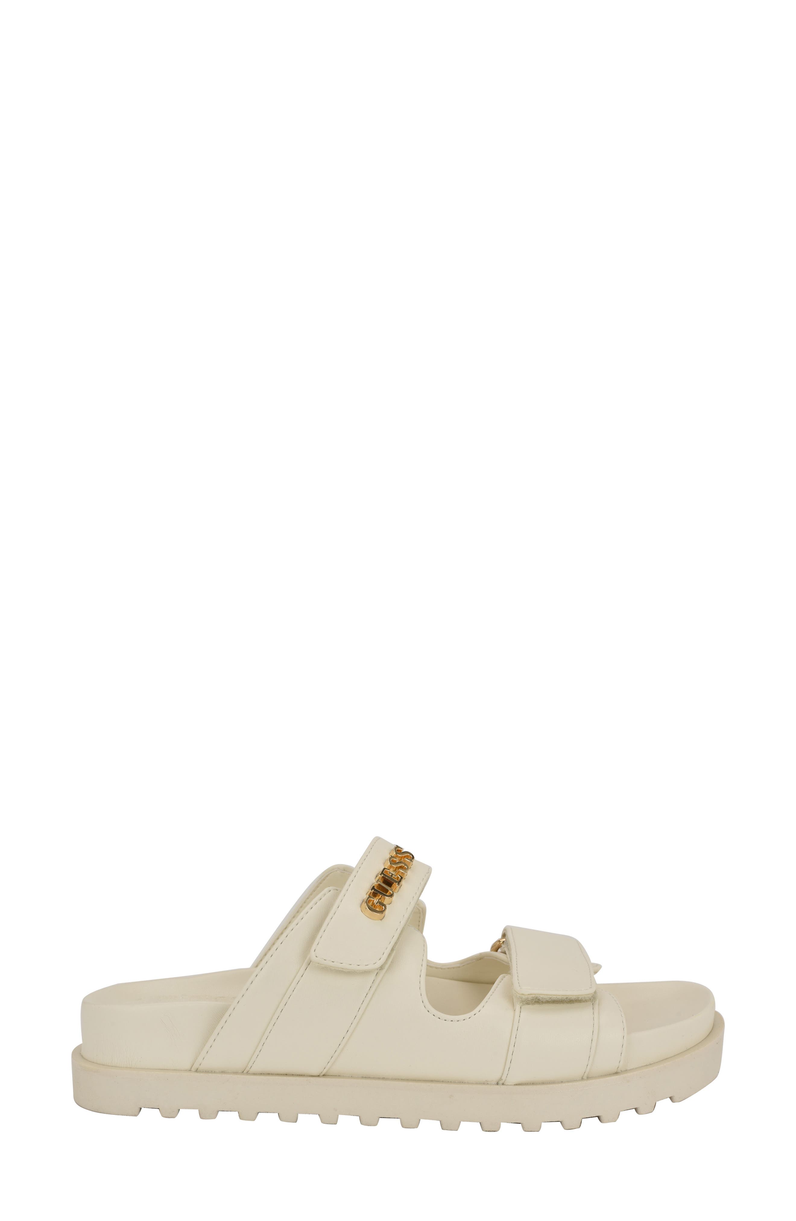 GUESS Fabulon Slide Sandal, Alternate, color, Ivory