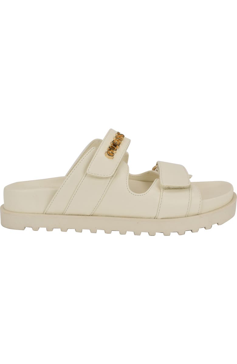 GUESS Fabulon Slide Sandal, Alternate, color, Ivory