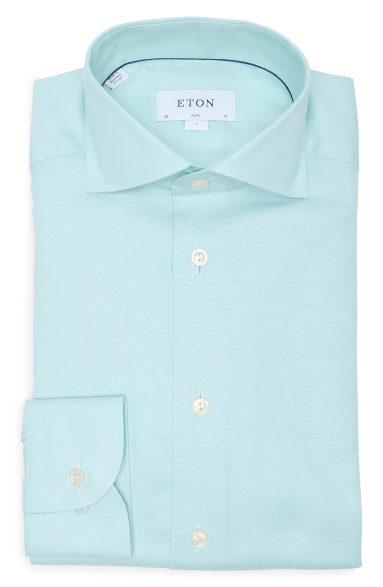 Eton Slim Fit Stretch Cotton & Lyocell Dress Shirt, Alternate, color,