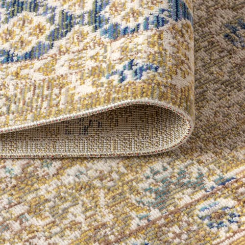 Jonathan Y Goa Floral Medallion Traditional Area Rug In Blue/gold