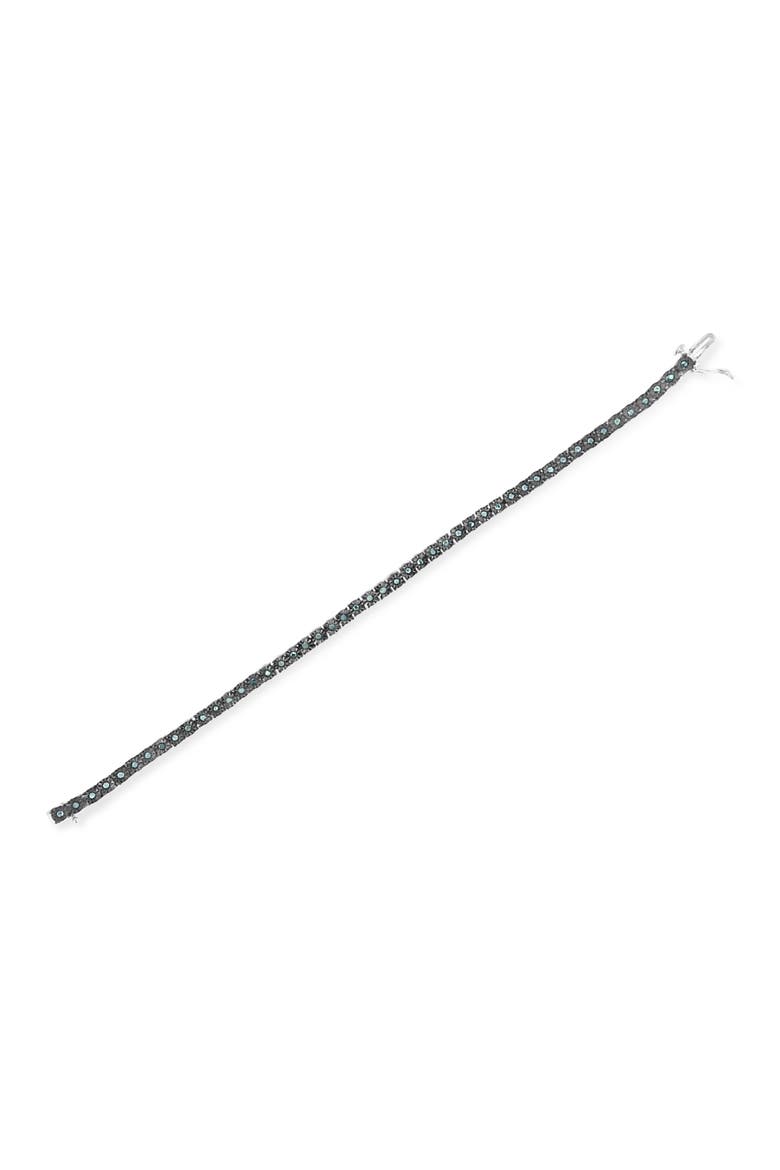Black Rhodium Plated Silver 1.0 Cttw Diamond Miracle Tennis Bracelet, Alternate, color, White