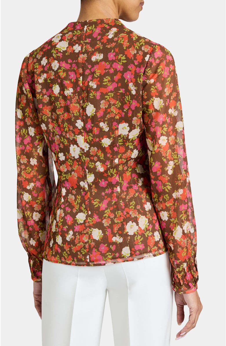 Santorelli WINNIE Long Sleeve Buttoned Blouse, Alternate, color, Coconut Multi