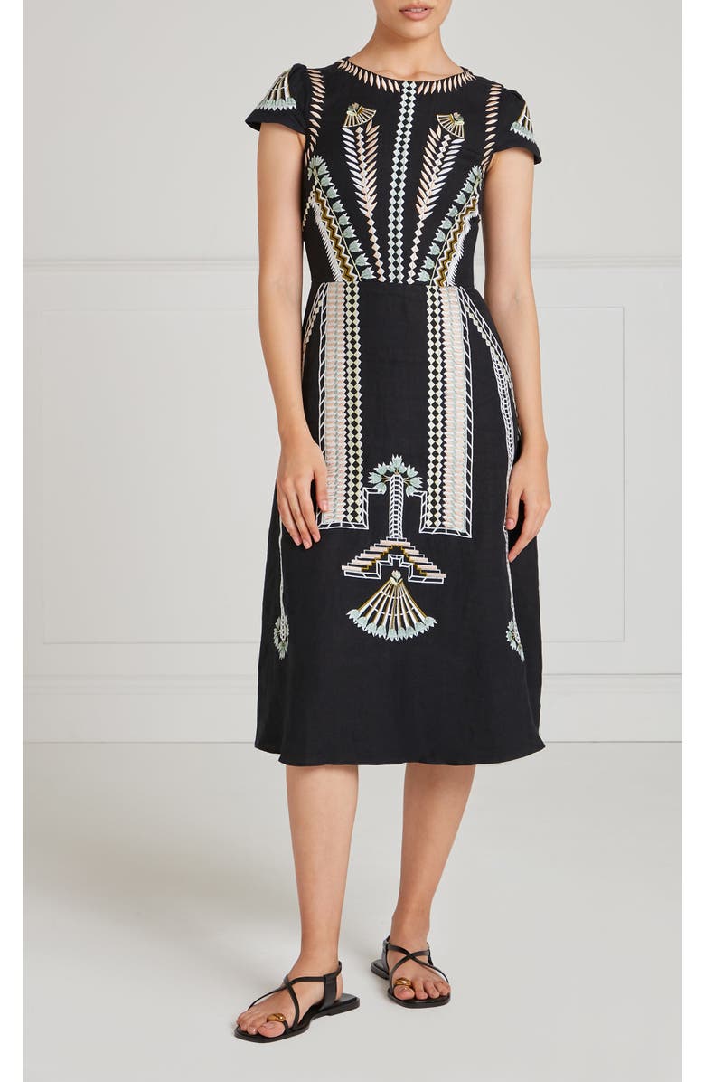 Temperley London Avalon Dress, Main, color, Black