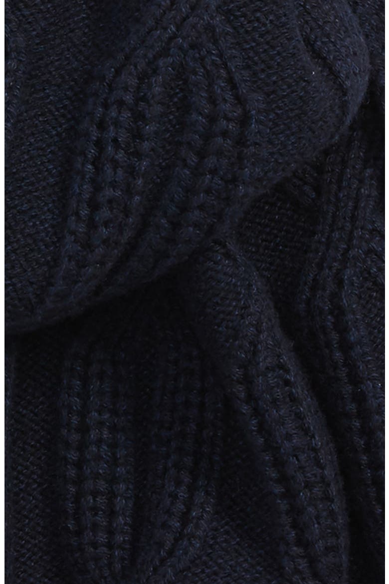 Cable Knit Scarf, Alternate, color, NAVY