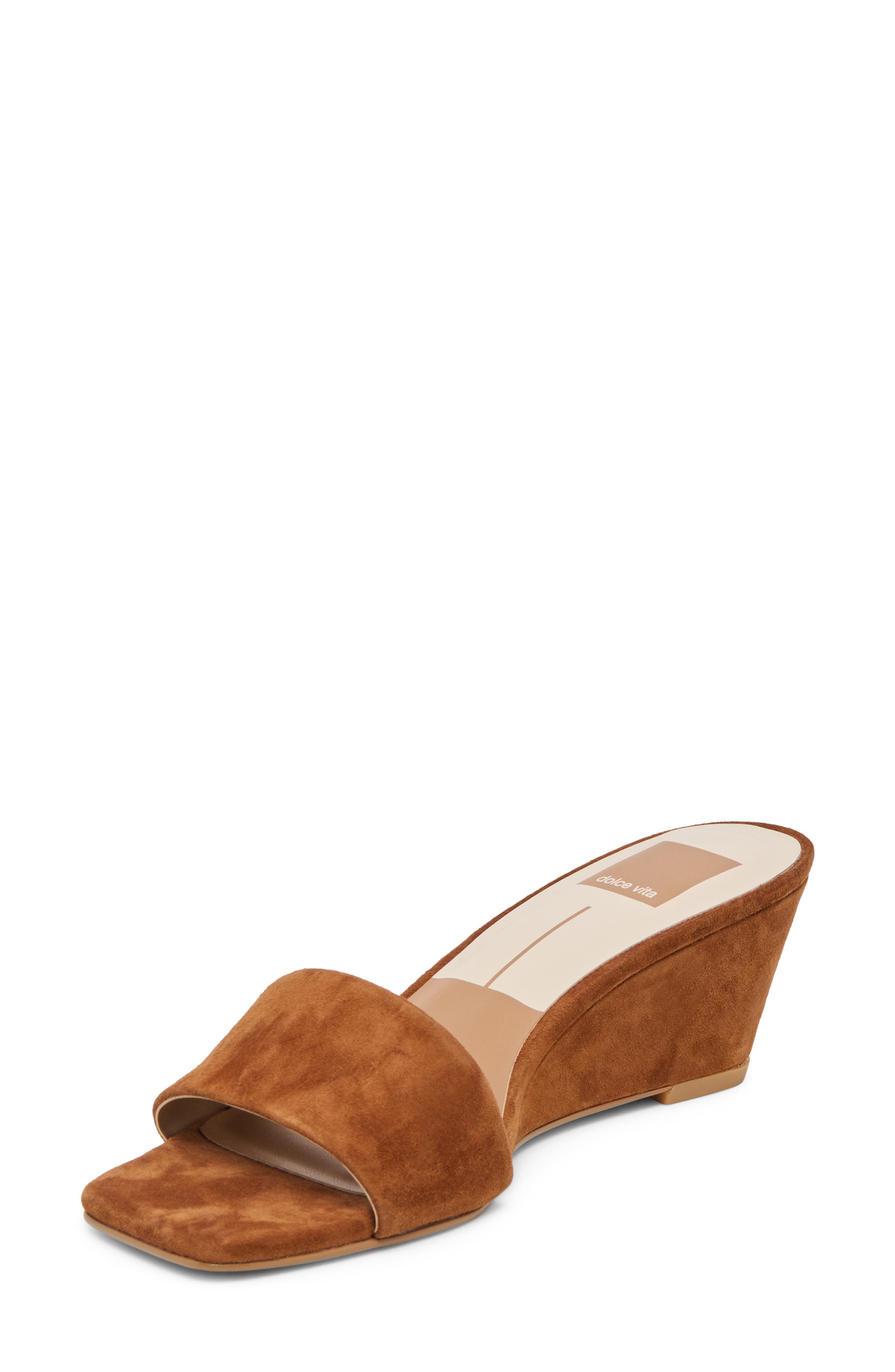 Dolce Vita Qaily Wedge Sandal, Alternate, color, Brown Nubuck