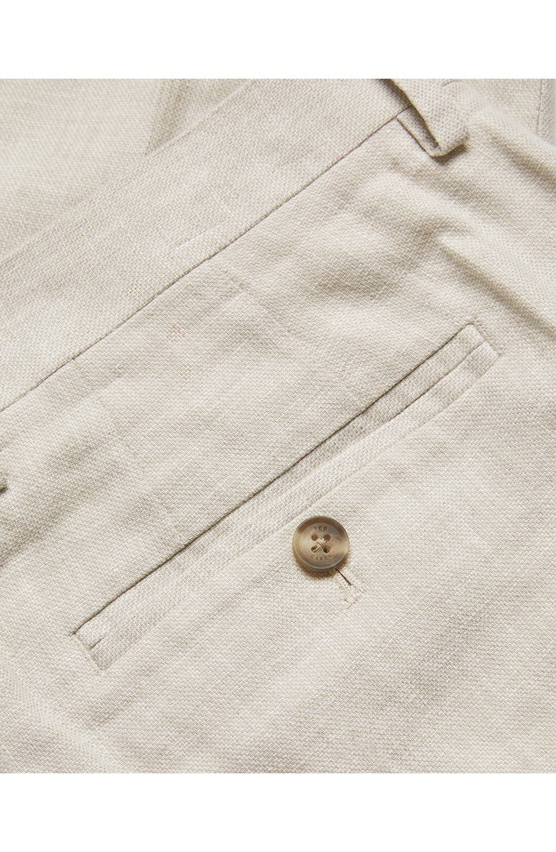 Ted Baker London Damasks Slim Fit Flat Front Linen & Cotton Chinos, Alternate, color, 