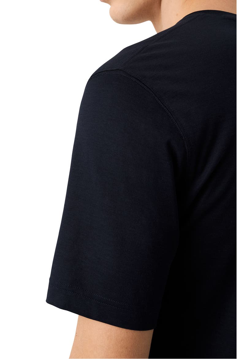 Silk & Cotton T-Shirt, Alternate, color, NAVY BLUE