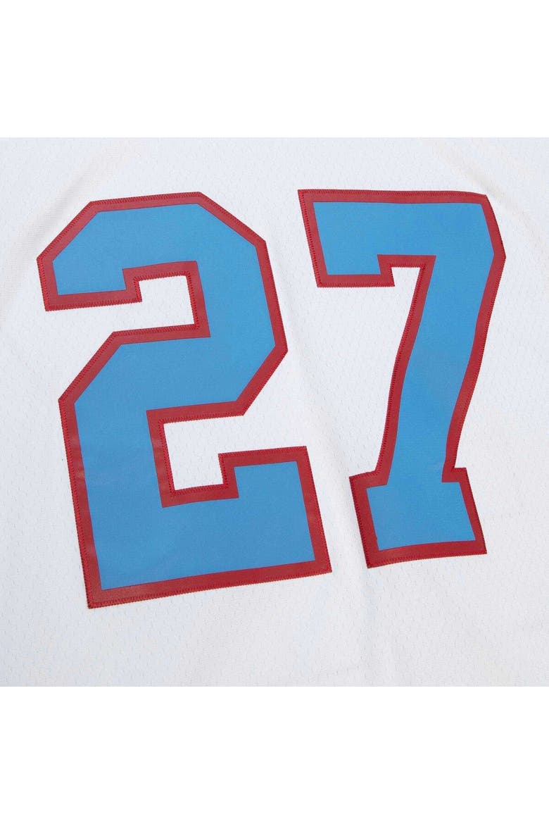 Men's Mitchell & Ness Eddie George White Tennessee Oilers Legacy Replica Jersey, Alternate, color, White
