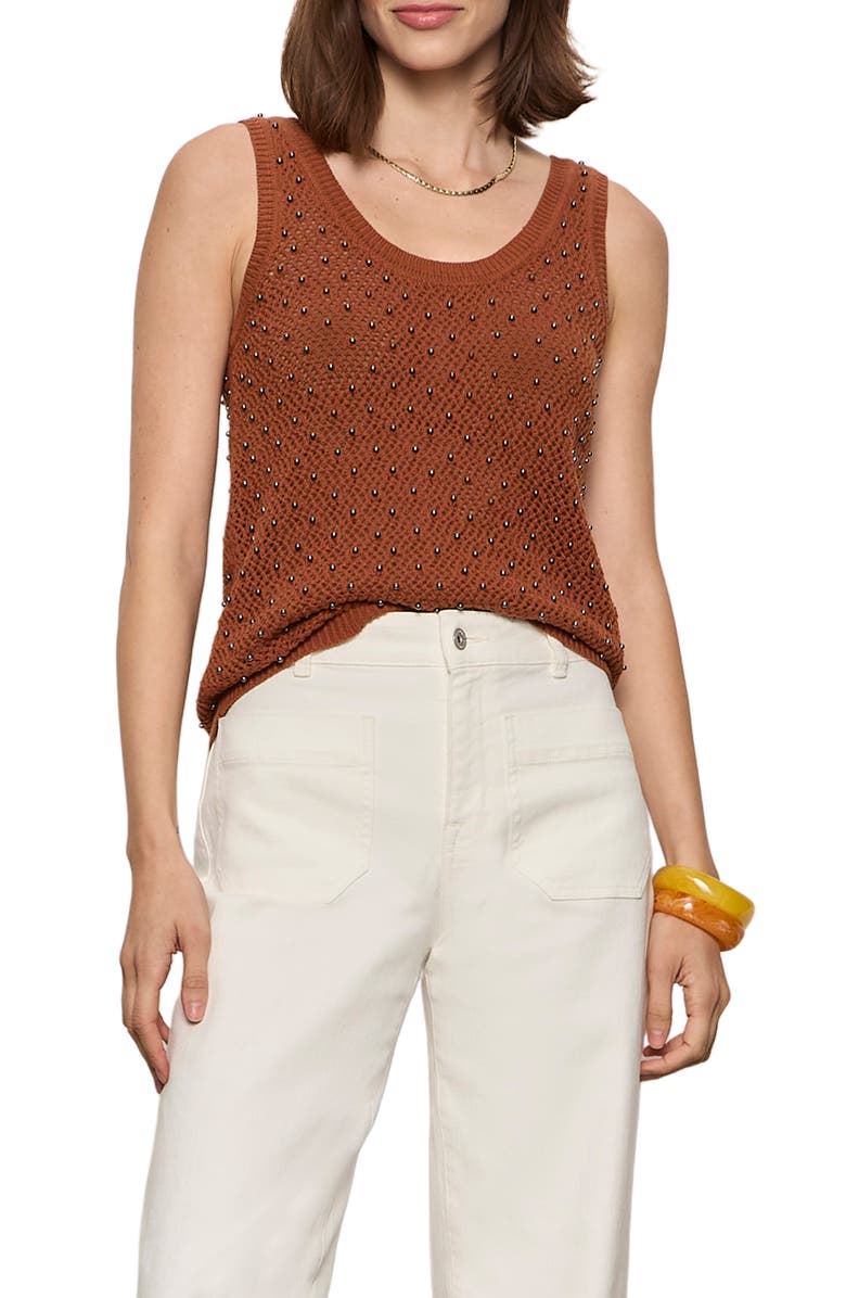 Sanctuary Dune Studded Cotton Tank, Alternate, color,