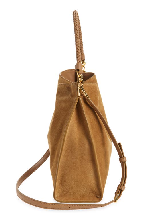 Veronica Beard Beard Vida Suede Shoulder Bag In Brown