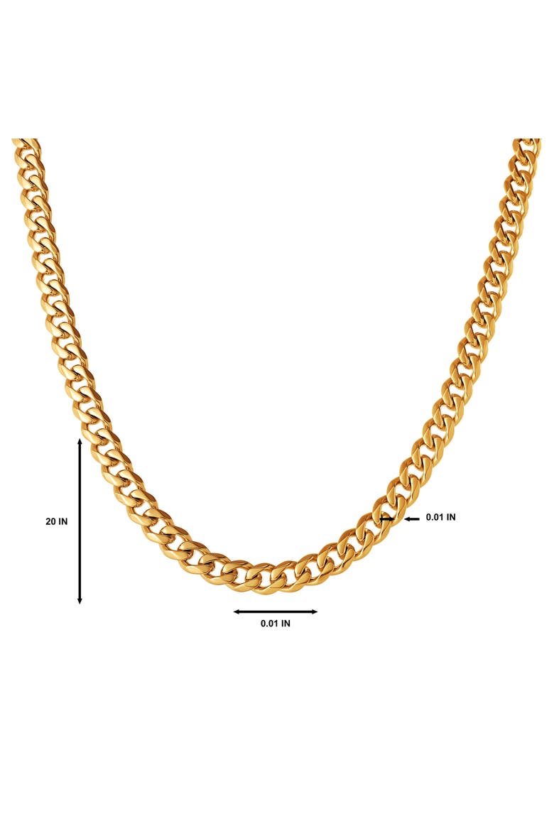 Gold-Tone Curb Chain Necklace, Alternate, color, Gold