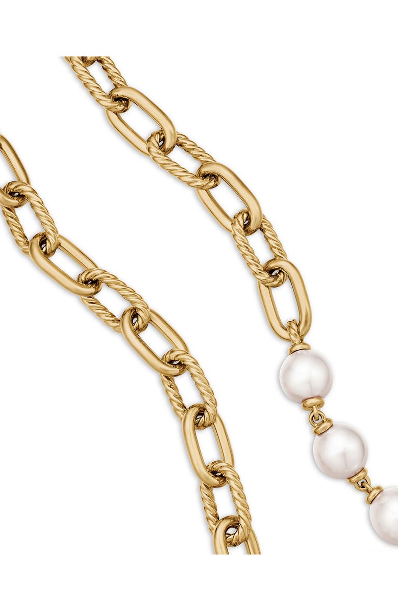 David Yurman DY Madison<sup>®</sup> Pearl Chain Necklace in 18K Yellow Gold, Alternate, color, White Pearl/ Yellow Gold