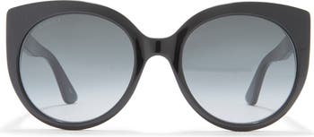 55mm Gradient Cat Eye Sunglasses