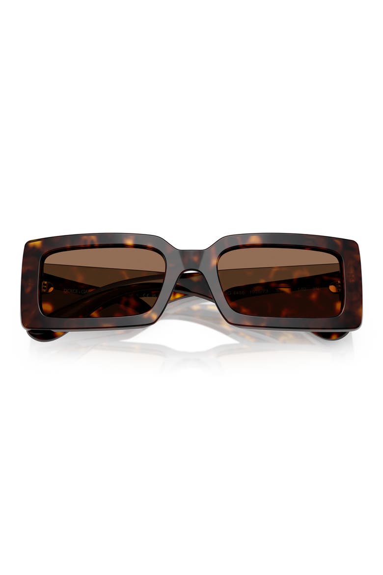 53mm Rectangular Sunglasses, Alternate, color, HAVANA