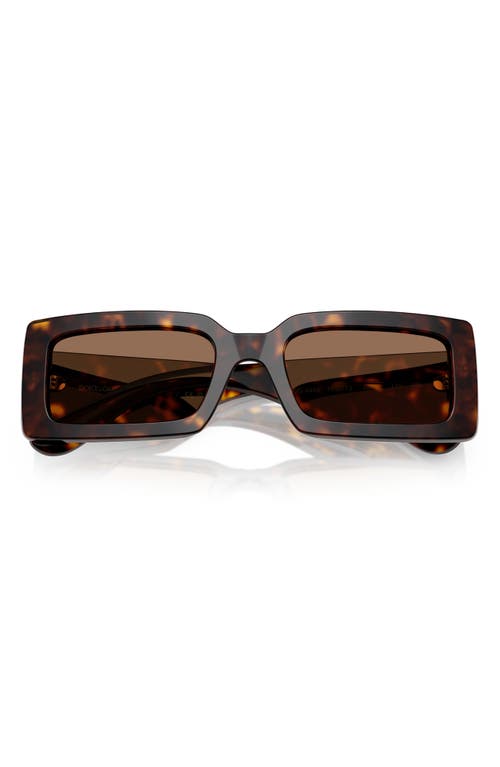 Dolce & Gabbana Dolce&gabbana 53mm Rectangular Sunglasses In Havana
