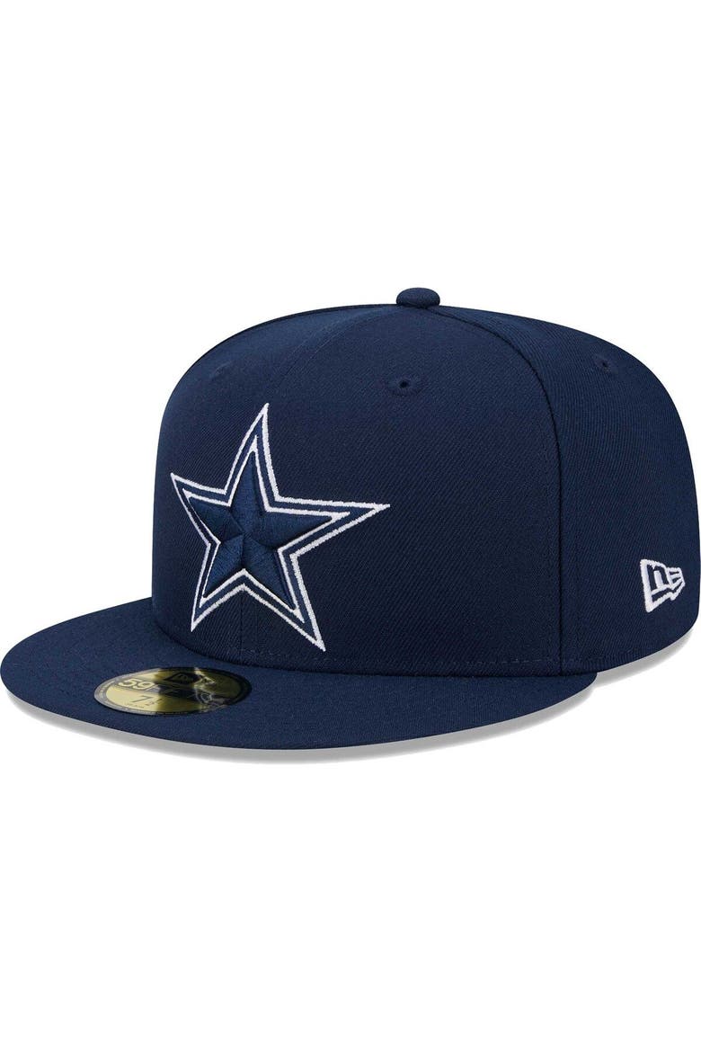 Men's New Era Navy Dallas Cowboys  Main Patch 59FIFTY Fitted Hat, Alternate, color, Navy