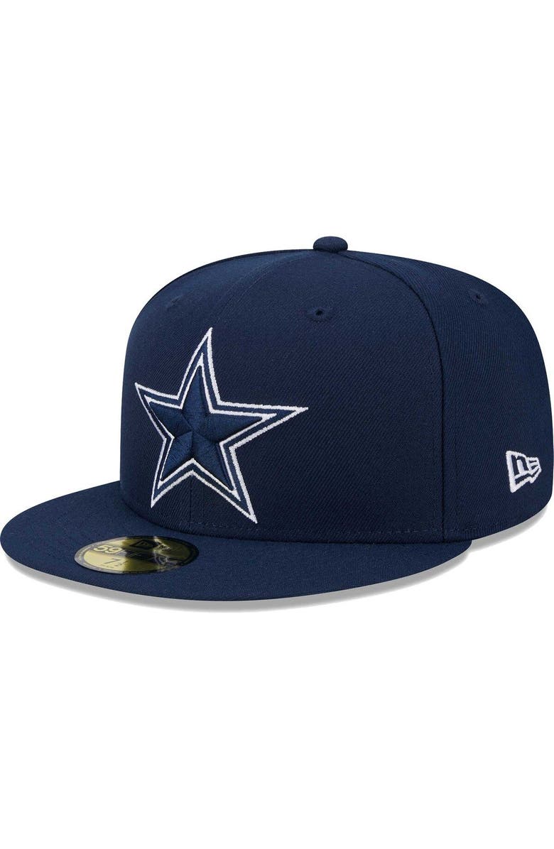 New Era Men's New Era Navy Dallas Cowboys Main Patch 59FIFTY Fitted Hat, Alternate, color, Navy