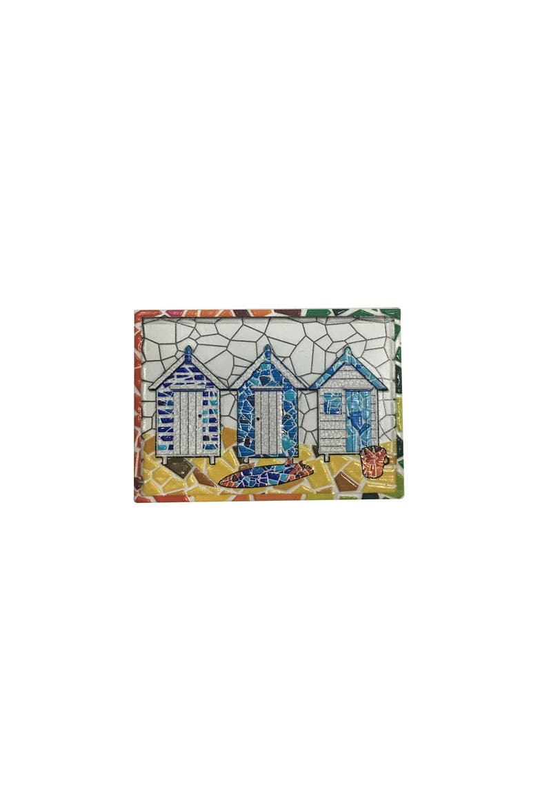 Bungalow Mosaic Resin Magnet Refrigerator Decorative Magnet, Main, color, White
