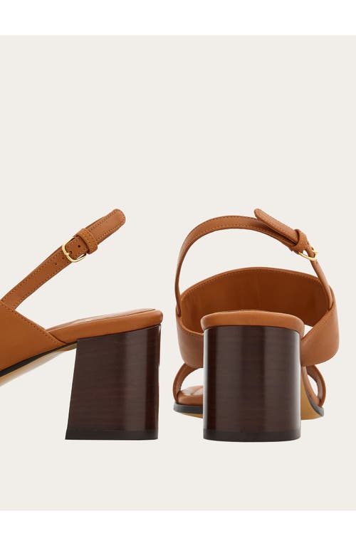 Ferragamo Women's Lou Gancini Block Heel Sandals In Cuoio