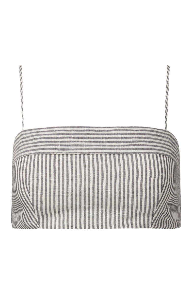 Onia Air Linen Foldover Cropped Top, Main, color, 