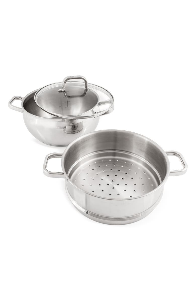 BergHOFF Stainless Steel Belly 3-Piece Steamer Set, Alternate, color, 