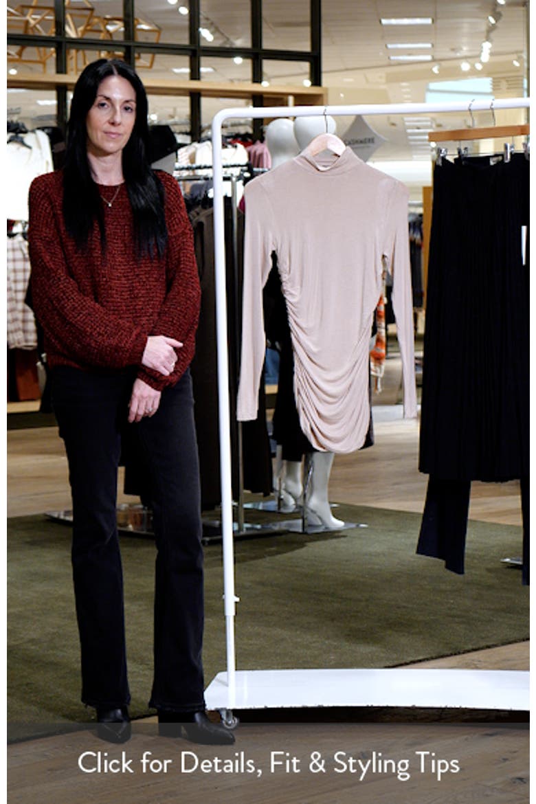 Ruched Turtleneck Top video