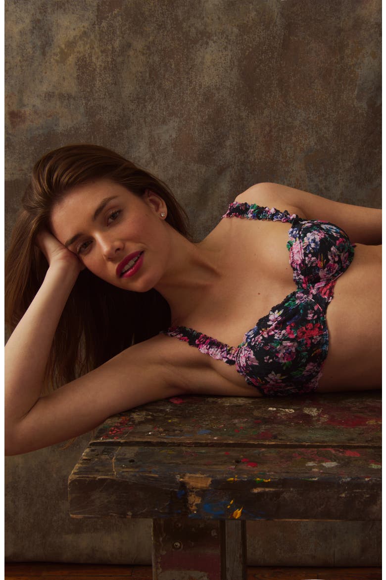 Signature Lace Underwire Balconette Bra, Alternate, color, DARK PEONIES