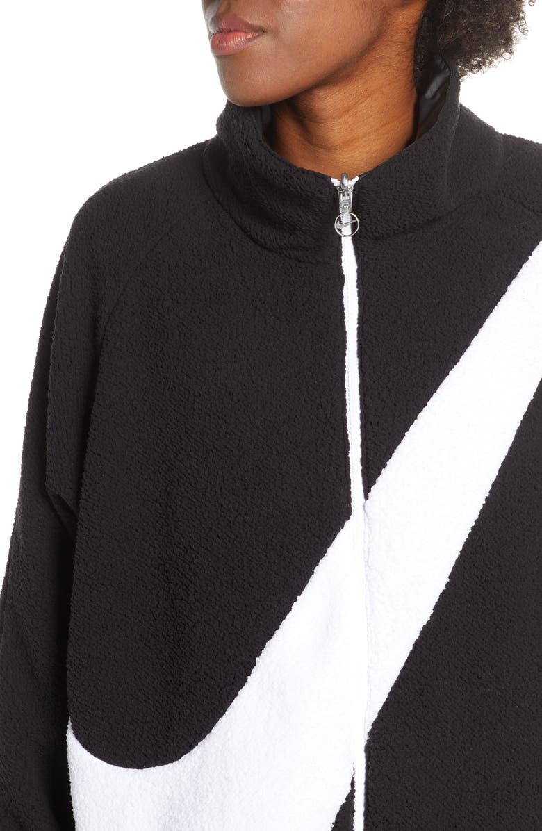 Nike Sportswear Swoosh Reversible Faux Shearling Jacket, Alternate, color, 