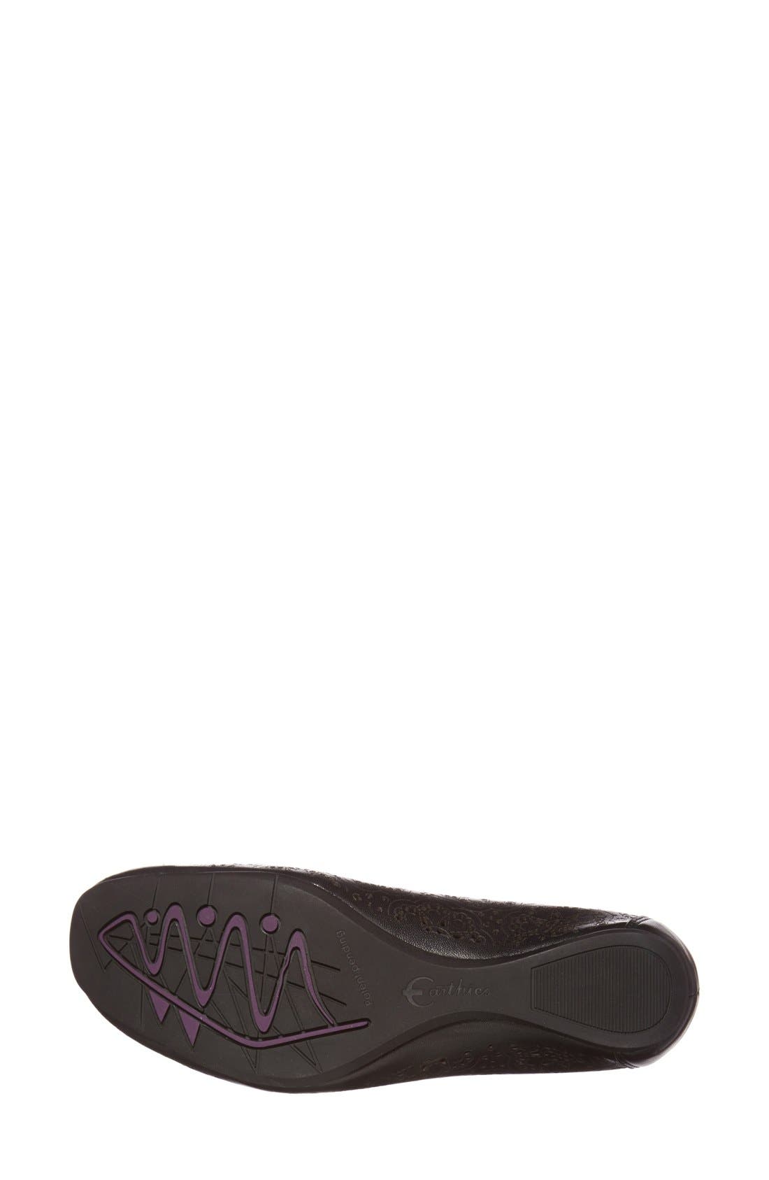 'Bindi' Flat, Alternate, color, BLACK LEATHER