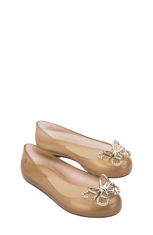 Melissa Kids' Sweet Love Ballet Flat in Beige 