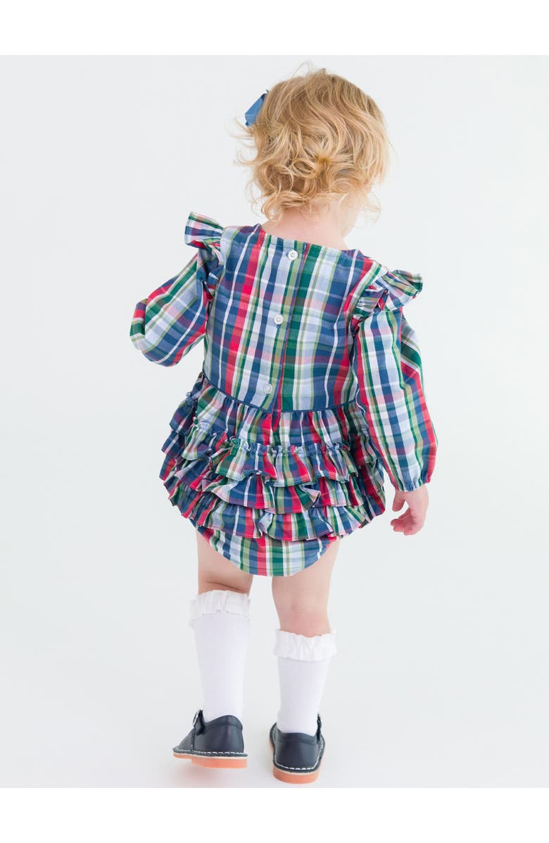 RuffleButts Baby Toddler Girls Woven Flutter Bubble Romper, Alternate, color,