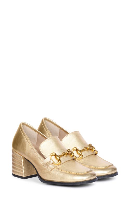 SAINT G Vera Bit Loafer Pump in Gold 